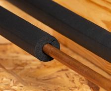 Pipe insulation close up.