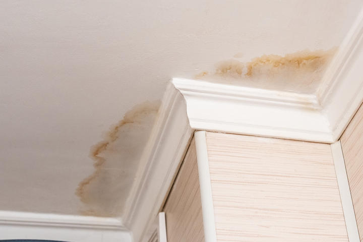 water damage in ceiling