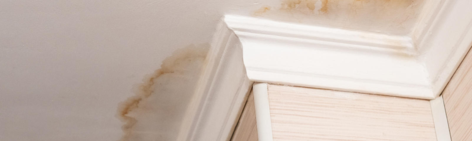 water damage in ceiling