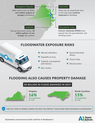 Floodwater exposure risk for Hampton Roads' area flyer.