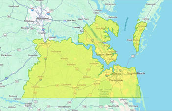 A1 Service territory map.