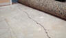 Crack in slab floor in basement