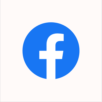 Blue Facebook "f" logo on a white background.