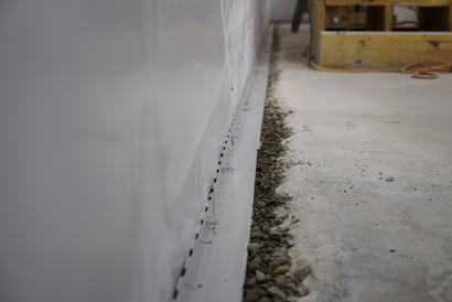 BasementGutter installed in basement