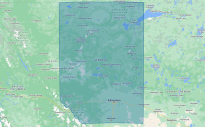 Northern Alberta Groundworks service area map