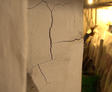 Cracked wall in basement
