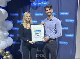 Marketing team accepting Best of the Best award