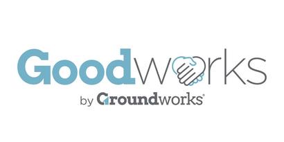 Logo text: "Goodworks by Groundworks" with a handshake graphic in the "o" of "works.
