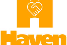 Orange "H" with handshake icon above "Haven on the Queensway" text.
