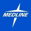 Medline logo with white text and a star symbol on a blue background.