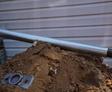 push pier on pile of dirt