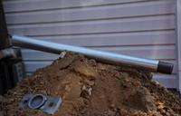 push pier on pile of dirt