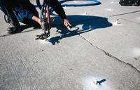 installing PolyRenewal™ concrete lifting