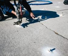 installing PolyRenewal™ concrete lifting