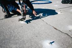 installing PolyRenewal™ concrete lifting