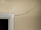 Diagonal interior drywall crack