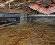 damaged insulation in crawl space
