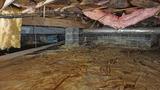damaged insulation in crawl space