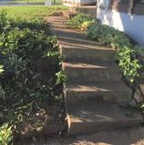 uneven concrete steps