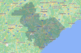 South Caroline Service Area map