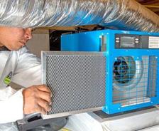 Dehumidifier in crawl space