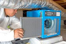 Dehumidifier in crawl space