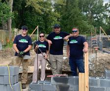 MVFS and Habitat for Humanity are building a foundation at the project site.