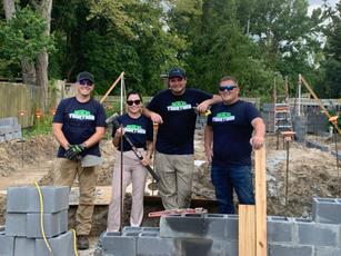 MVFS and Habitat for Humanity are building a foundation at the project site.