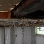 Damaged and rotten basement detail
