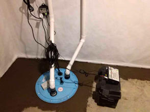 Sump pump in basement