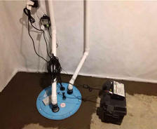 Sump pump in basement