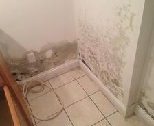 Water stains on interior wall