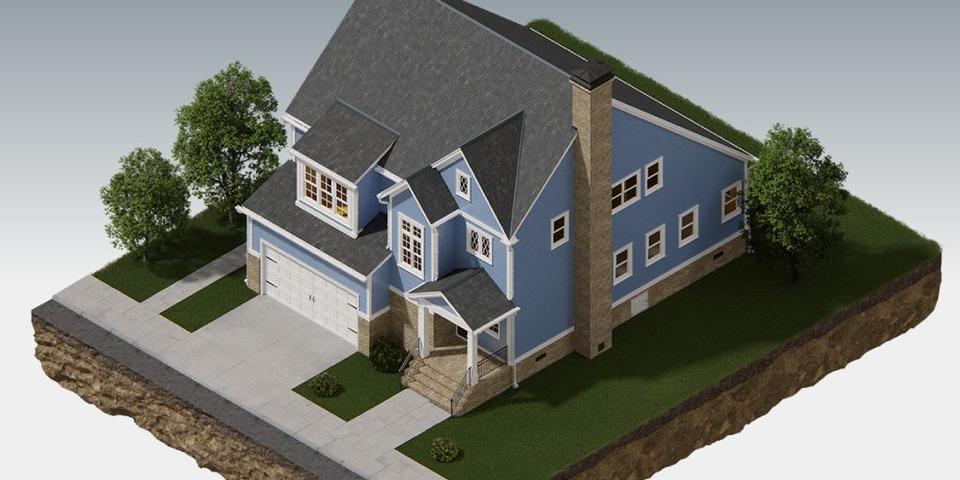 3D animation of a healthy home.
