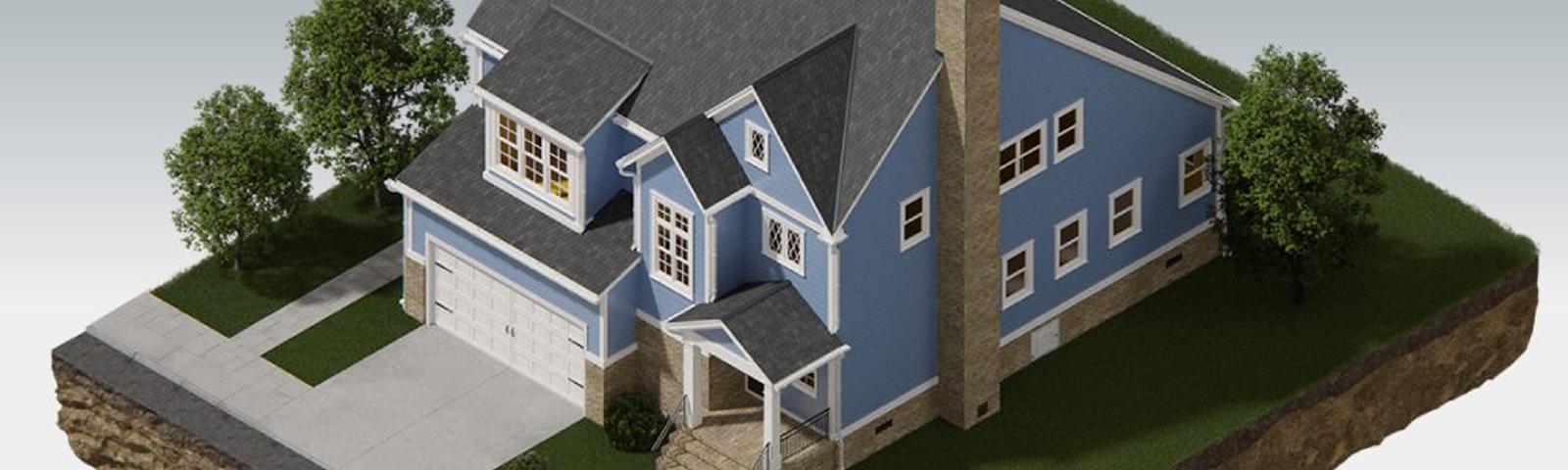 3D animation of a healthy home.