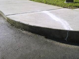 after sidewalk corner leveling