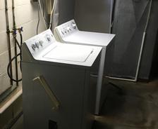 Washing machine and dryer in basement