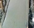 Close-up of a concrete footing.