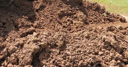 A mound of clay soil.