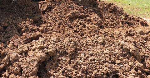 A mound of clay soil.