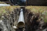 exterior drain pipe in ground