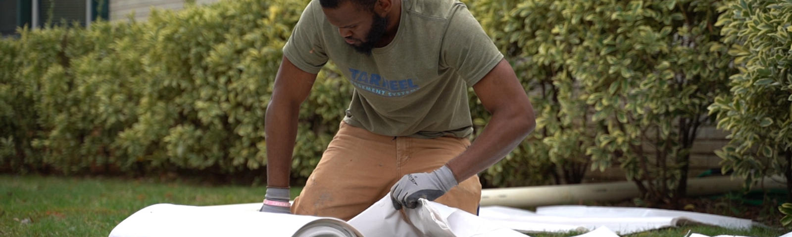 Tar Heel Basement System Crew with vapor barrier