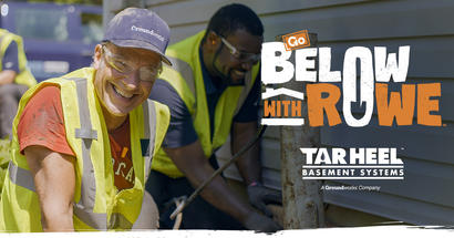 Go Below with Rowe Banner Hero with TarHeel Branding