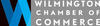 About us: The logo of the Wilmington Chamber of Commerce features a stylized blue "W" elegantly set against a sophisticated gray background.