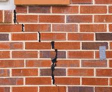 cracked brick wall