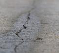 Cracked concrete