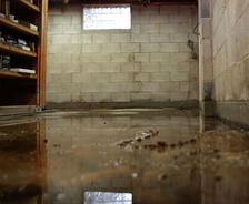 flooded basement interior