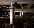 Series of installed intellijacks in crawl space