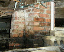 Wet crawl space