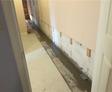Interior drainage installed in basement