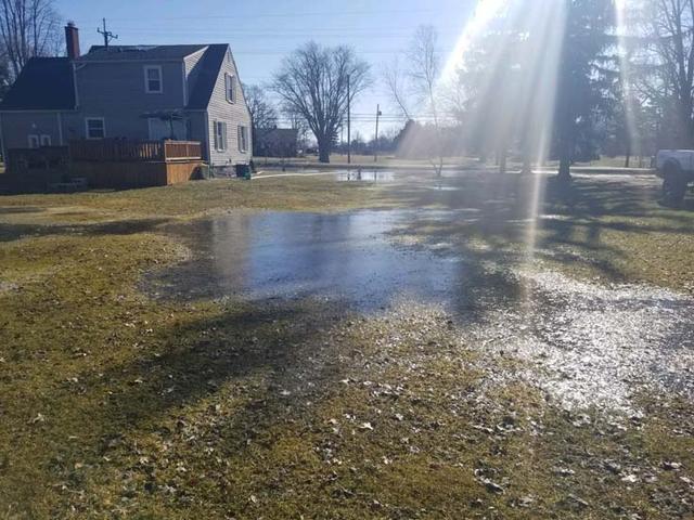 Flooding in yard due to poor grading